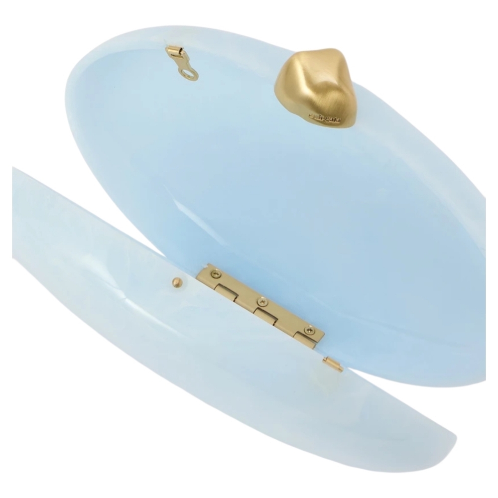 Cult Gaia Beautiful Sky Blue Clutch Purse - Picture 10 of 11